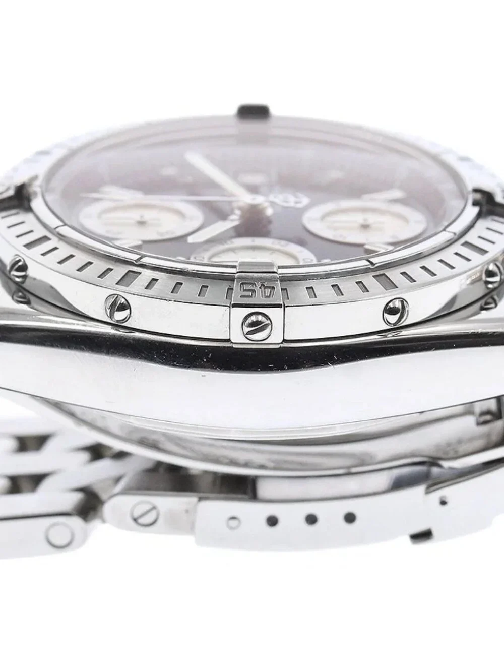 BREITLING Chronomat A13352 Date Black / Silver Dial Automatic Men's Watch_972307